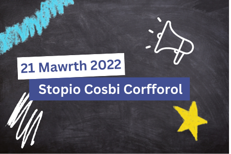 Dod â chosbi corfforol i ben yng Nghymru